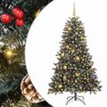 vidaXL Umelý vianočný stromček Zelená 180 cm PVC, plast a oceľ
