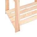 vidaXL Regál s 3 policami 80x38x90 cm, borovicový masív 150 kg