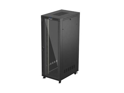 19'' Voľne stojaca racková skriňa 47U 800X1200 čierne sklenené dvere lcd lanberg (flat pack) V2