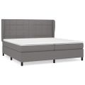 vidaXL Boxspring posteľ s matracom tmavosivá 200x200 cm látka