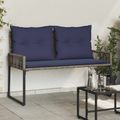 vidaXL Vonkajšia lavička 2 -Seater 4 ks 110 x 59 x 82 cm polyratan