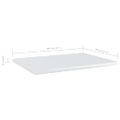 vidaXL Prídavné police 8 ks, lesklé biele 40x30x1,5 cm, drevotrieska