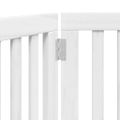 vidaXL Brána pre psa skladacia 3 panely biela 150 cm topoľové drevo