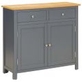 vidaXL Komoda 90x33,5x83 cm, dubový masív