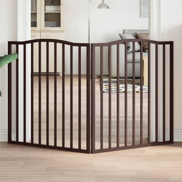 vidaXL Brána pre psa skladacia 2 panely 160 cm topoľové drevo
