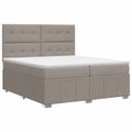 vidaXL Posteľ boxspring s matracom Sivohnedá 140 x 190 cm Látka