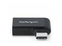 USB adaptér - USB-C (M) pravouhlý na USB (F) - USB 3.2 Gen 1 - 5 V - 3 A - pasívny, až 5 Gbps prenosová rýchlosť - čierna