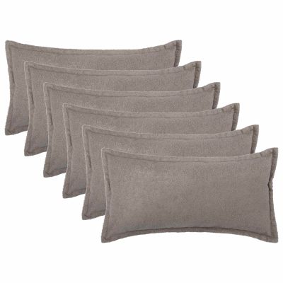 vidaXL Poťah na podložku 6 pcs HOUTEN Svetlosivá 40 x 80 cm Bouclé