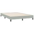 vidaXL Box Spring Posteľ s matracom Svetlosivá 160x220 cm Zamat
