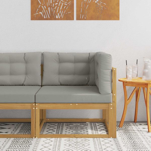 vidaXL Záhradná rohová sedacia súprava Polyester Biela