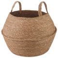vidaXL Kvetináč s uchami Prírodná Ø 45 x 36 cm 100% Morská tráva