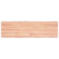 vidaXL Stolová doska svetlohnedá 140x40x(2-6)cm ošetrený masív hrany