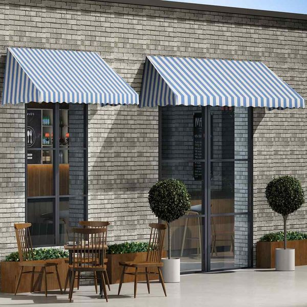 vidaXL Bistro markíza modro-biela 350x120 cm