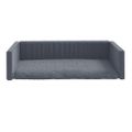 vidaXL Sedačka pre psa do auta sivá 70x45 cm ľanový vzhľad