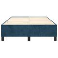 vidaXL Posteľný rám s boxspringom tmavomodrý 120x200 cm zamat