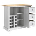 VidaXL Úložisko v kuchyni Biely a vosk z medu 112 x 70 x 91,5 cm