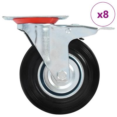 vidaXL Otočné kolieska 8 ks, 125 mm