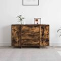 vidaXL Servírovacia skriňa Dymová dub 120 x 41 x 75 cm
