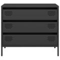vidaXL Komoda čierna 68x39x58,5 cm oceľ valcovaná za studena