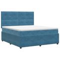 vidaXL Posteľ boxspring s matracom Modrá 140 x 190 cm Zamat