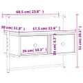 vidaXL TV skrinka nástenná sivá sonoma 60,5x30x51 cm kompozitné drevo