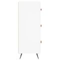 vidaXL Komoda biela 34,5x34x90 cm spracované drevo