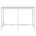 vidaXL Záhradný stolík biely 159,5x82,5x110 cm borovicový masív