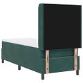 vidaXL Posteľ s pružinovým rámom Tmavozelená 80 x 200 cm Zamat