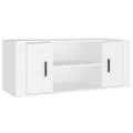 vidaXL TV skrinka biela 100x35x40 cm spracované drevo