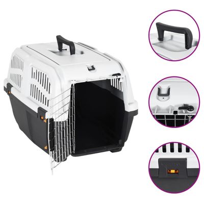 vidaXL Nosič pre domáce zvieratá s dvierkami 60x40x39 cm polypropylén