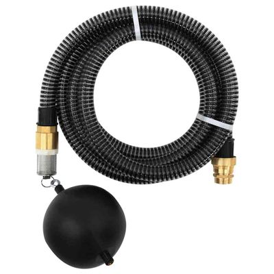 vidaXL Odsávacia hadica s mosadznými spojkami, čierna 1,1" 20 m, PVC