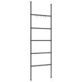 vidaXL Rebrík na uteráky s 5 úrovňami, čierny 58x175 cm, železný
