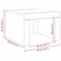 vidaXL Konferenčný stolík Čierny dub 50 x 50 x 35 cm Kompozitné drevo