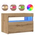 vidaXL TV skrinky s LED svetlami 2 ks dub artisan kompozitné drevo