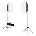 vidaXL Sada do fotoštúdia so softbox svetlami a pozadím