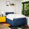 vidaXL Boxspring posteľ s matracom modrá 120x200 cm látka