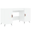 vidaXL Stôl lesklý biely 140x50x75 cm spracované drevo