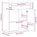 vidaXL Komoda sivý dub sonoma 60x30x75 cm spracované drevo