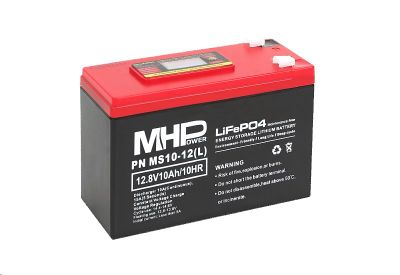Batéria LiFePO4 12,8V 10Ah MHPower MS10-12(L) F2-6,3mm