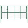 vidaXL Záhradná brána oceľová 350x175 cm zelená