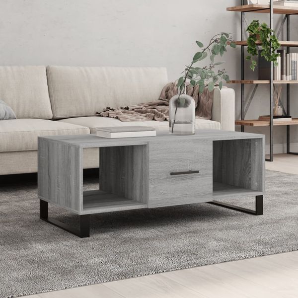 vidaXL Konferenčný stolík sivý sonoma 102x50x40cm kompozitné drevo