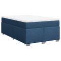 vidaXL Boxspring posteľ s matracom modrá 120x200 cm látka