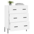 vidaXL Komoda biela 69,5x34x90 cm kompozitné drevo