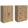 vidaXL Sada skríň 2 ks 66 x 34,5 x 87 cm Kompozitné drevo Dub artisan