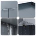 vidaXL Úložisko na 5 košov Wheelie Svetlosivá 340 x 77,5 x 121,5 cm