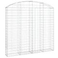 vidaXL Oblúkový gabionový kôš 200x30x180/200 cm pozinkované železo