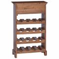vidaXL Regál na víno 55 x 23 x 85 cm Masívne mahagónové drevo
