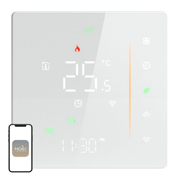 MOES WHT-006-GB-WH Wi-Fi termostat pre elektrické kúrenie (biely)