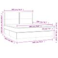vidaXL Posteľný rám boxspring s matracom čierny 180x200 cm zamat