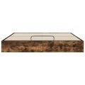 vidaXL Otomanový posteľný rám s úložiskom Údený Dub 203 x 180 x 25 cm